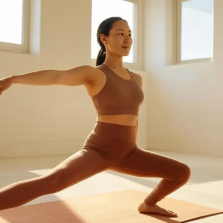 Praktyka jogi w promieniach porannego słońca