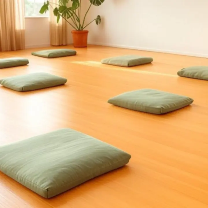 Minimalistyczne wnętrze studia w odcieniach ciepłego piasku